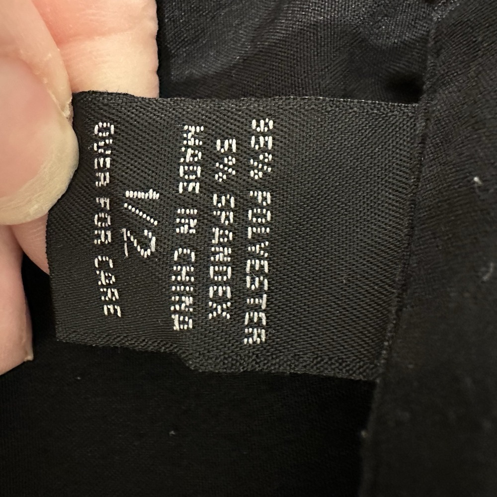 Express Black Collared Stretch Button Down Dress … - image 7